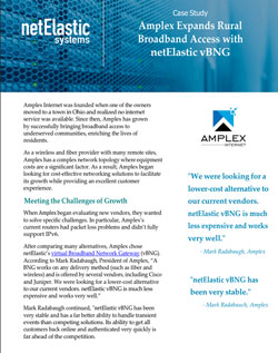 Amplex Expands Rural Broadband Access with netElastic vBNG